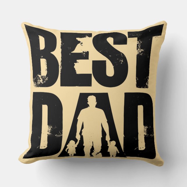 Beste papa voor Happy Dad Day Kussen (Voorkant)