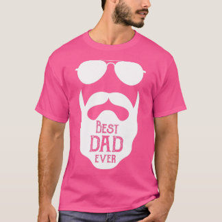 Beste papa voor mannen met baarden op mannen dag t-shirt