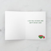 Beste Papa Watermeloen Fruit Food Vaderdag Kaart (Binnen)