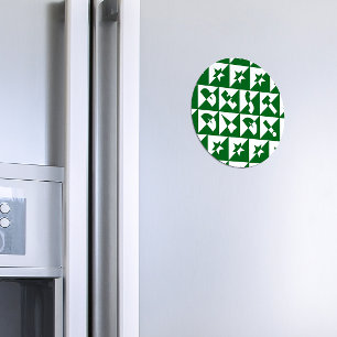 Beste Papa Wild Tekstpatroon & Sterren Groen & Wit Magneet