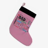 Beste papa woordwolk kleine kerstsok (Voorkant (Hangend))
