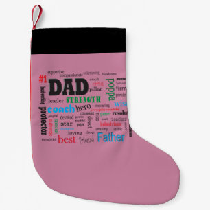 Beste papa woordwolk kleine kerstsok