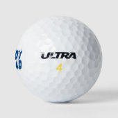 Beste Papa zee blauw 3d tekst Golfballen (Logo)
