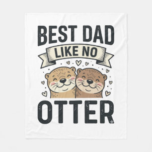 Beste papa zoals geen otter Schattige otter Vaderd Fleece Deken