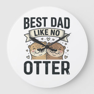 Beste Papa Zoals Geen Otter Schattige Otter Vaderd Grote Klok