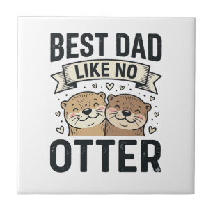 Beste papa zoals geen otter Schattige otter Vaderd Tegeltje