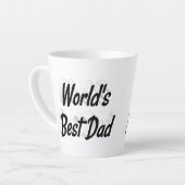 Beste Papa zwart 3d tekst Vaderdag Latte Mok (Linkerhoek)