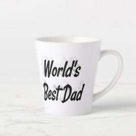 Beste Papa zwart 3d tekst Vaderdag Latte Mok