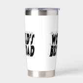 Beste papa zwarte 3D tekst Geïsoleerde Drinkbeker (Links)