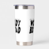 Beste papa zwarte 3D tekst Geïsoleerde Drinkbeker (Rechts)