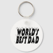 Beste papa zwarte 3D tekst Sleutelhanger (Achterkant)