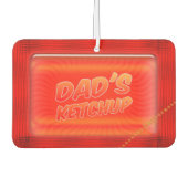 Beste Papa's Ketchup Grappige Rode Auto Luchtverfr Luchtverfrisser (Voorkant)