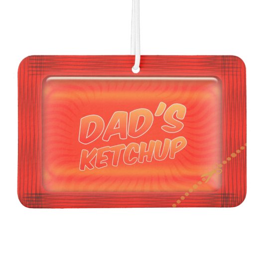 Beste Papa's Ketchup Grappige Rode Auto Luchtverfr Luchtverfrisser (Voorkant)