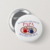 Beste Papa's omlaag Ronde Button 5,7 Cm (Voorkant /achterkant)