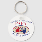 Beste Papa's omlaag Sleutelhanger (Voorkant)