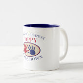 Beste papaverhangen omlaag tweekleurige koffiemok (Voorkant rechts)