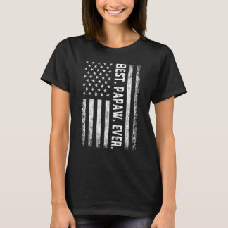 Beste Papaw ooit Amerikaanse vlag voor papa pap T-shirt