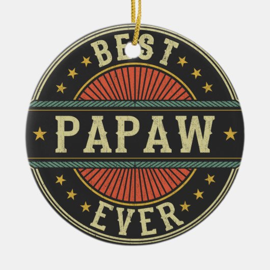 Beste papaw ooit retro opa vaders dag keramisch ornament (Voorkant)