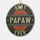Beste papaw ooit retro opa vaders dag keramisch ornament (Links)