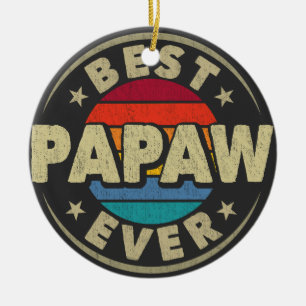 Beste papaw ooit retro opa vaders dag keramisch ornament