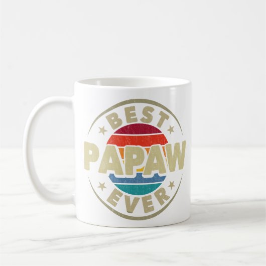 Beste papaw ooit retro  opa vaders dag koffiemok (Links)