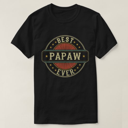 Beste papaw ooit retro  opa vaders dag t-shirt (Design voorkant)