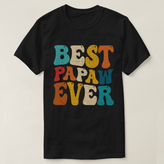 Beste papaw ooit retro opa vaders dag t-shirt (Design voorkant)