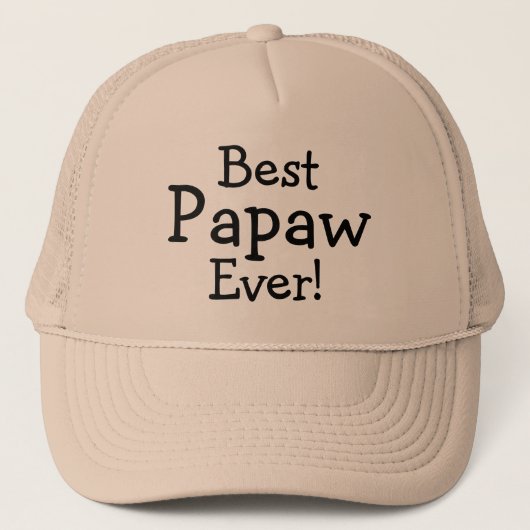 "Beste Papaw ooit!" Trucker Hat Trucker Pet (Voorkant)