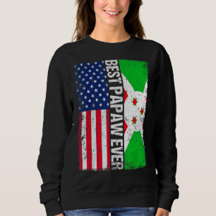 Beste Papaw ooit Vaderdag Burundi Amerikaanse vlag Trui