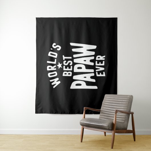 Beste Papaw van de wereld ooit | Vader Gift Wandkleed (In situ)