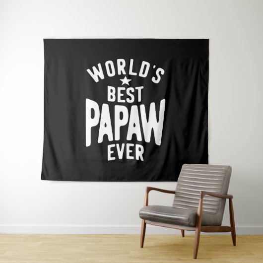 Beste Papaw van de wereld ooit | Vader Gift Wandkleed (In Situ (horizontaal))
