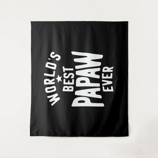 Beste Papaw van de wereld ooit | Vader Gift Wandkleed (Voorkant)