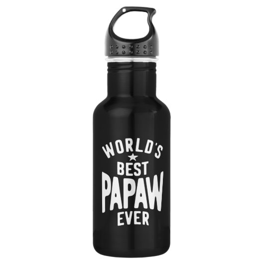 Beste Papaw van de wereld ooit | Vader Gift Waterfles (Voorkant)