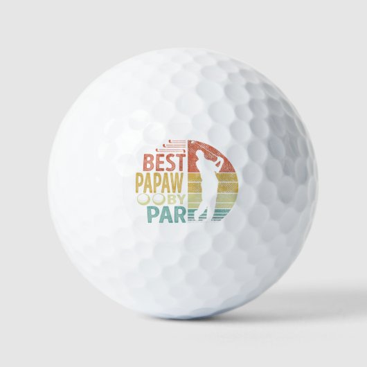 Beste PAPAW van Par Golf Golfer Golfballen (Voorkant)
