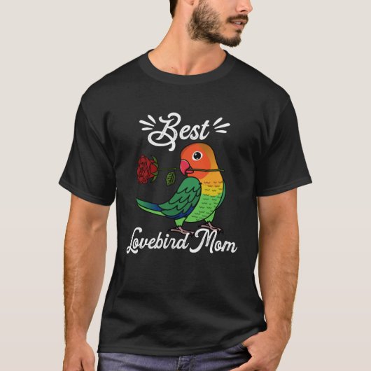 Beste papegaai mam ik Fischers lovebird T-shirt (Voorkant)