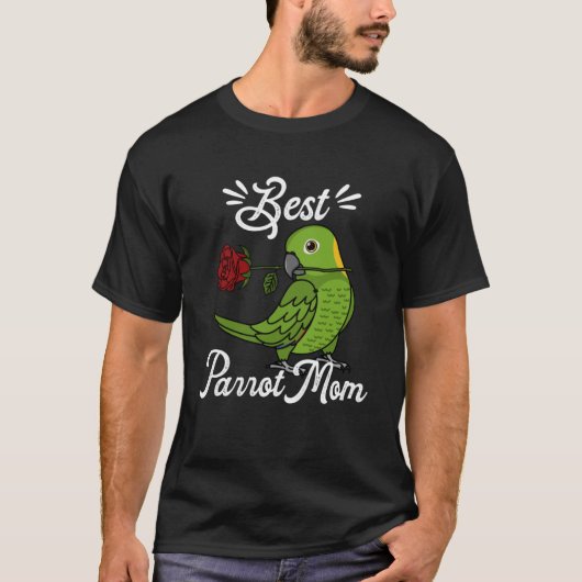 Beste papegaai mam ik geel naped Amazon T-shirt (Voorkant)