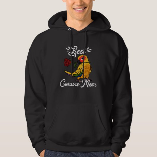 Beste papegaaienmoeder ik zon conure hoodie (Voorkant)
