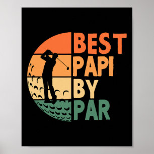 Beste Papi Door Par Golfen Grappig Golf Golfer Poster