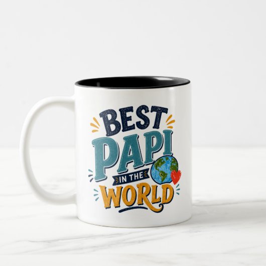 Beste Papi ter Wereld Foto Mok (Links)
