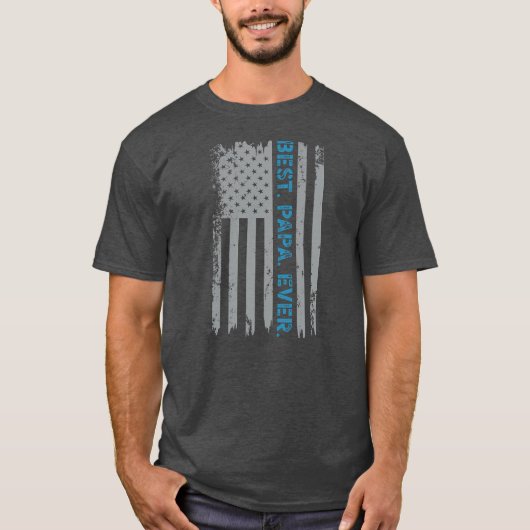 beste papieren ooit Amerikaanse vlag Vaderdag T-shirt (Voorkant)