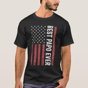 Beste Papo ooit Amerikaanse vlag Grappige opa T-shirt