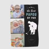 Beste Papou By Par | Monogram Foto Collage Golfhanddoek (Voorkant)