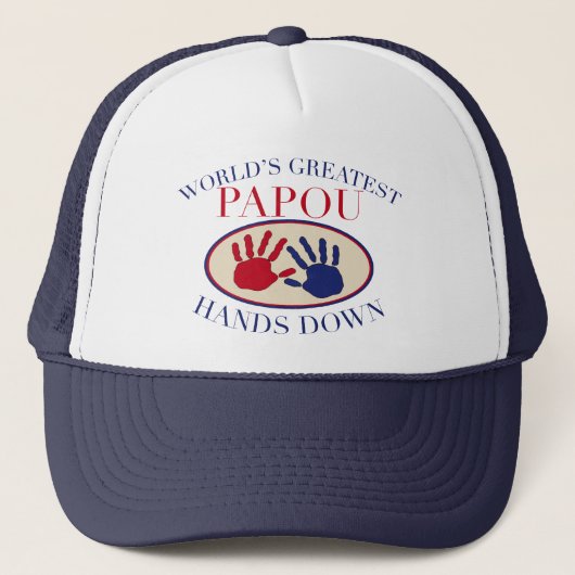 Beste Papou Hands Down Trucker Pet (Voorkant)