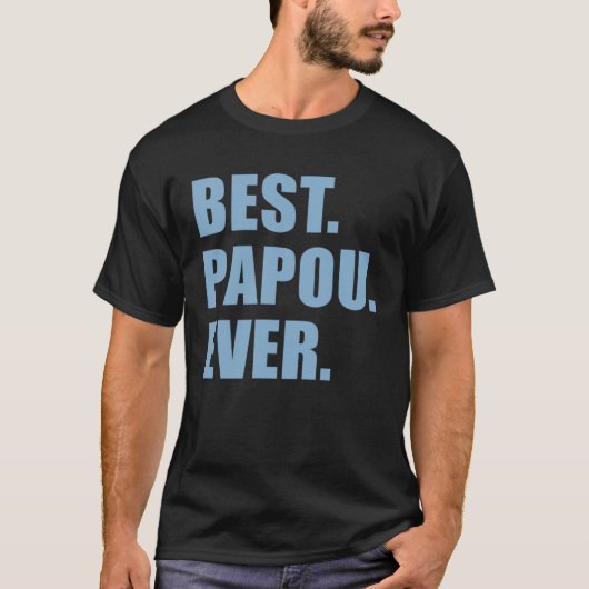 Beste Papou ooit Griekse grootvader T-shirt (Voorkant)