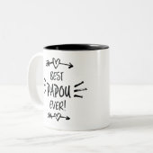 Beste Papou Ooit Tweekleurige Koffiemok (Voorkant links)