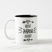 Beste Papou Ooit Tweekleurige Koffiemok (Links)