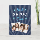 Beste Papou Ooit | Vaderdag Foto Kaart (Voorkant)