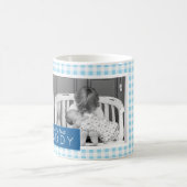 Beste pappa Gingham op maat foto van wereld Koffiemok (Center)