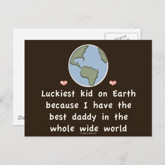 Beste pappa in de Briefkaarten van het Kind van de (Voorkant / Achterkant)