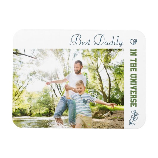 Beste pappa in de Universe Custom Photo Magneet (Horizontaal)